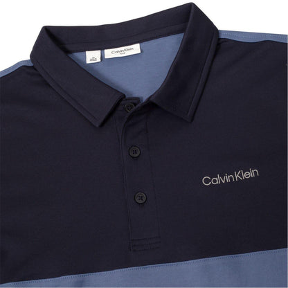 Denim-Navy - Side - Calvin Klein Mens Embroidered Collared Polo Shirt