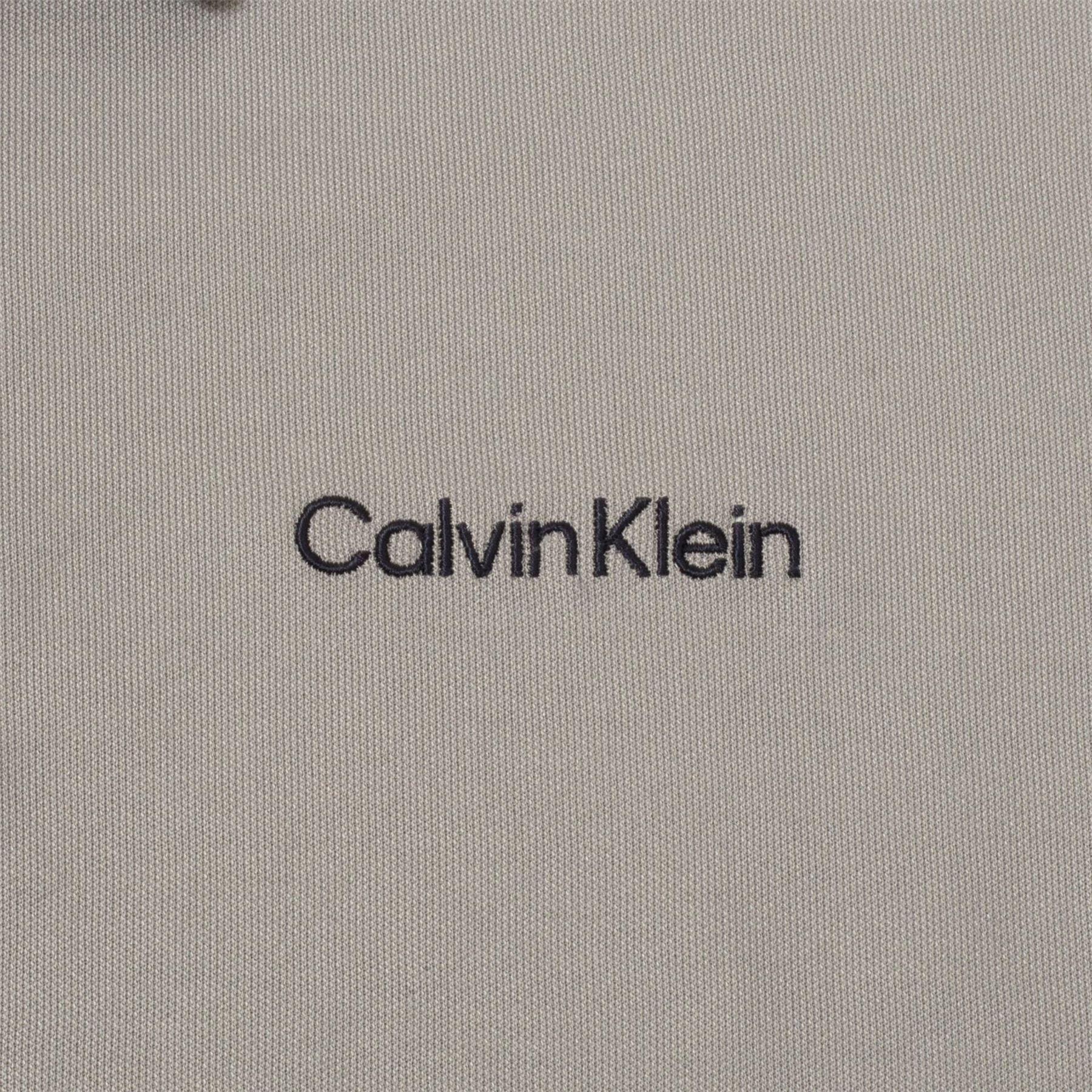 Navy-Silver - Lifestyle - Calvin Klein Mens Embroidered Collared Polo Shirt