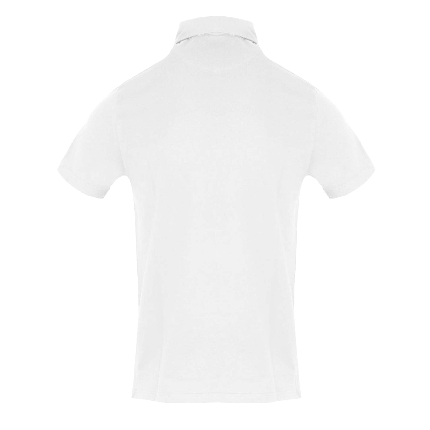 White - Back - Aquascutum Mens Chest Logo Collared Polo Shirt