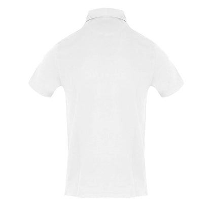 White - Back - Aquascutum Mens Chest Logo Collared Polo Shirt