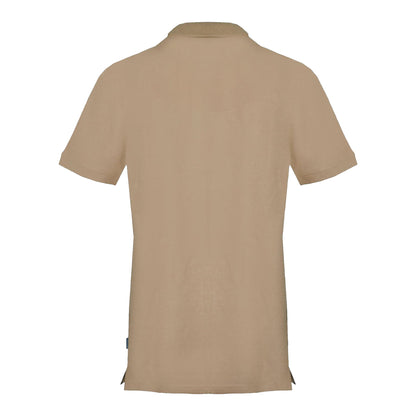 Beige - Back - Aquascutum Mens Union Jack Logo Polo Shirt