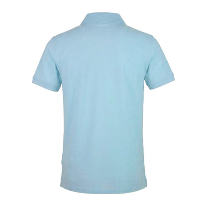 Blue Cielo - Back - Aquascutum Mens Union Jack Logo Polo Shirt