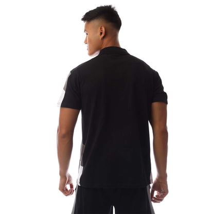 Black-Charcoal-White - Back - Sondico Mens Venata Collared Polo Shirt