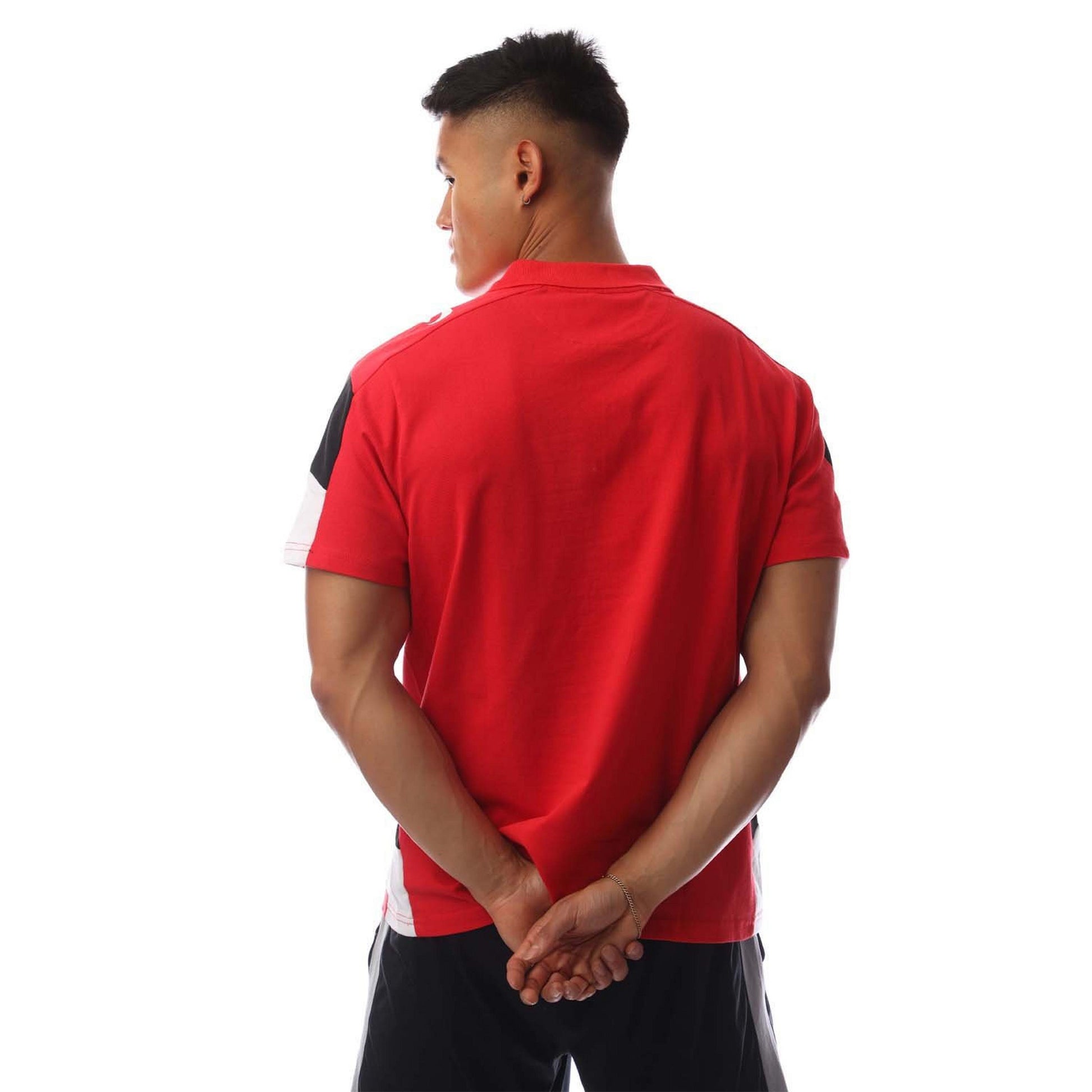 Red-White-Black - Back - Sondico Mens Venata Collared Polo Shirt