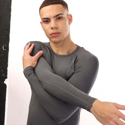Charcoal - Lifestyle - Skins Mens Series-2 Long-Sleeved Top