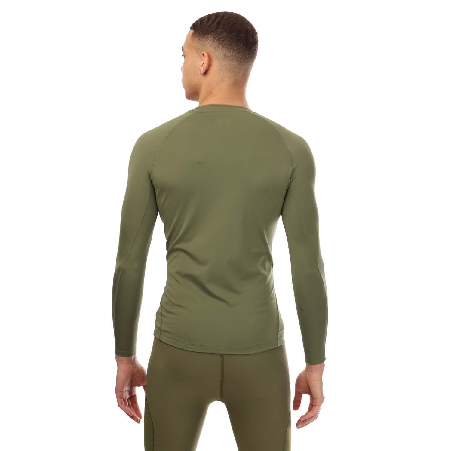 Khaki Green - Back - Skins Mens Series-2 Long-Sleeved Top