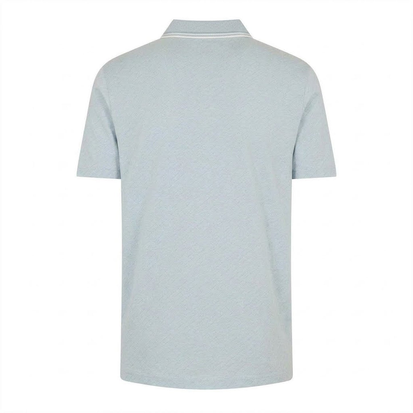 Blue - Back - Paul Smith Mens Diagonal Stripe Quarter Zip Polo Shirt