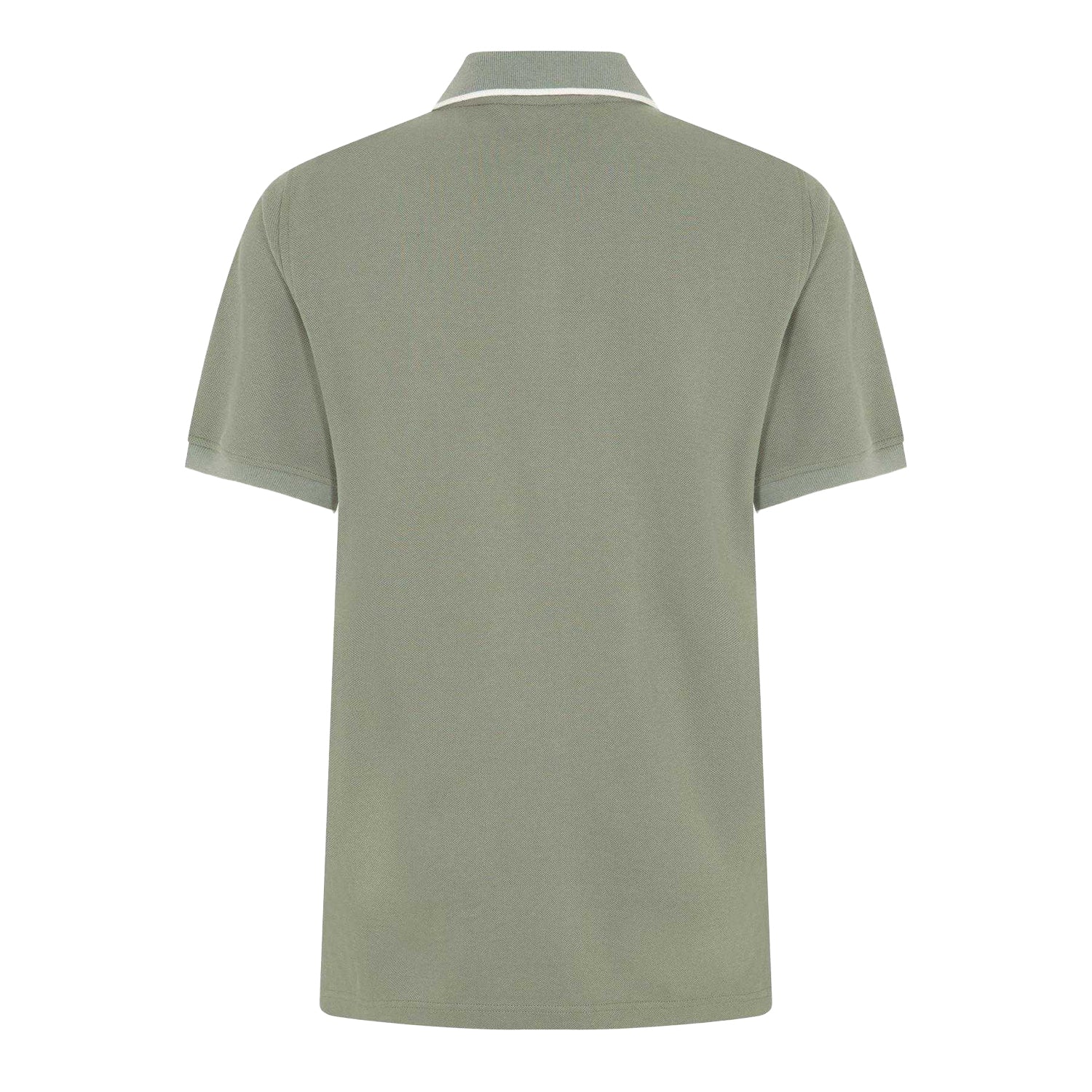 Sage Green - Back - Belstaff Mens Logo Tipped Short-Sleeved Polo Shirt