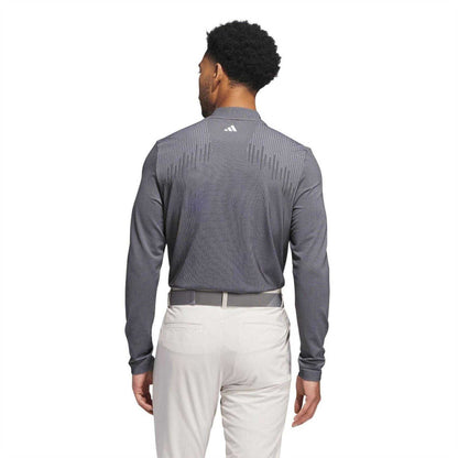 Black - Back - Adidas Mens Ultimate365 Tour PrimeKnit Long-Sleeved Polo Shirt