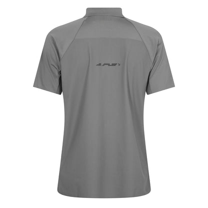 Dark Beige - Back - Boss Mens Paddytech Logo Raglan Polo Shirt