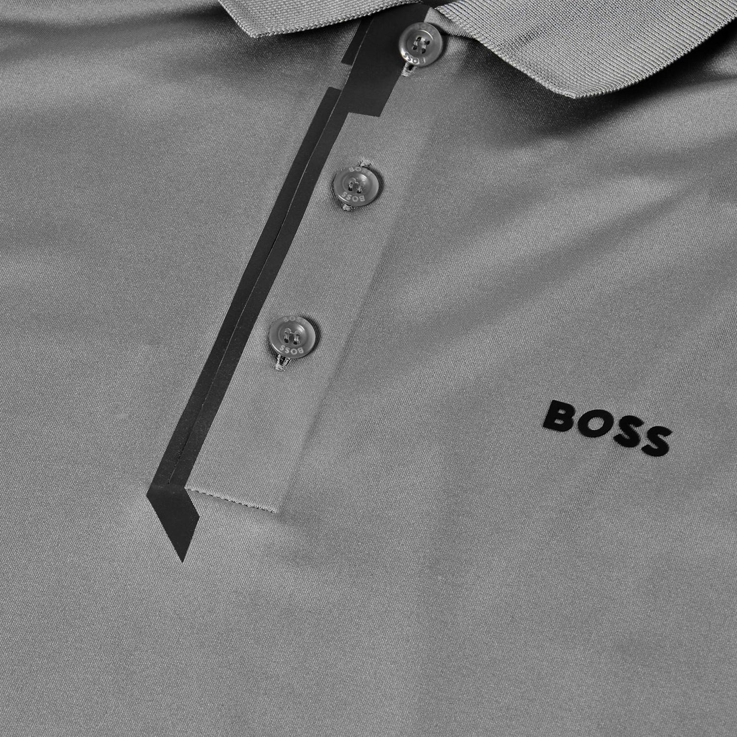 Dark Beige - Side - Boss Mens Paddytech Logo Raglan Polo Shirt