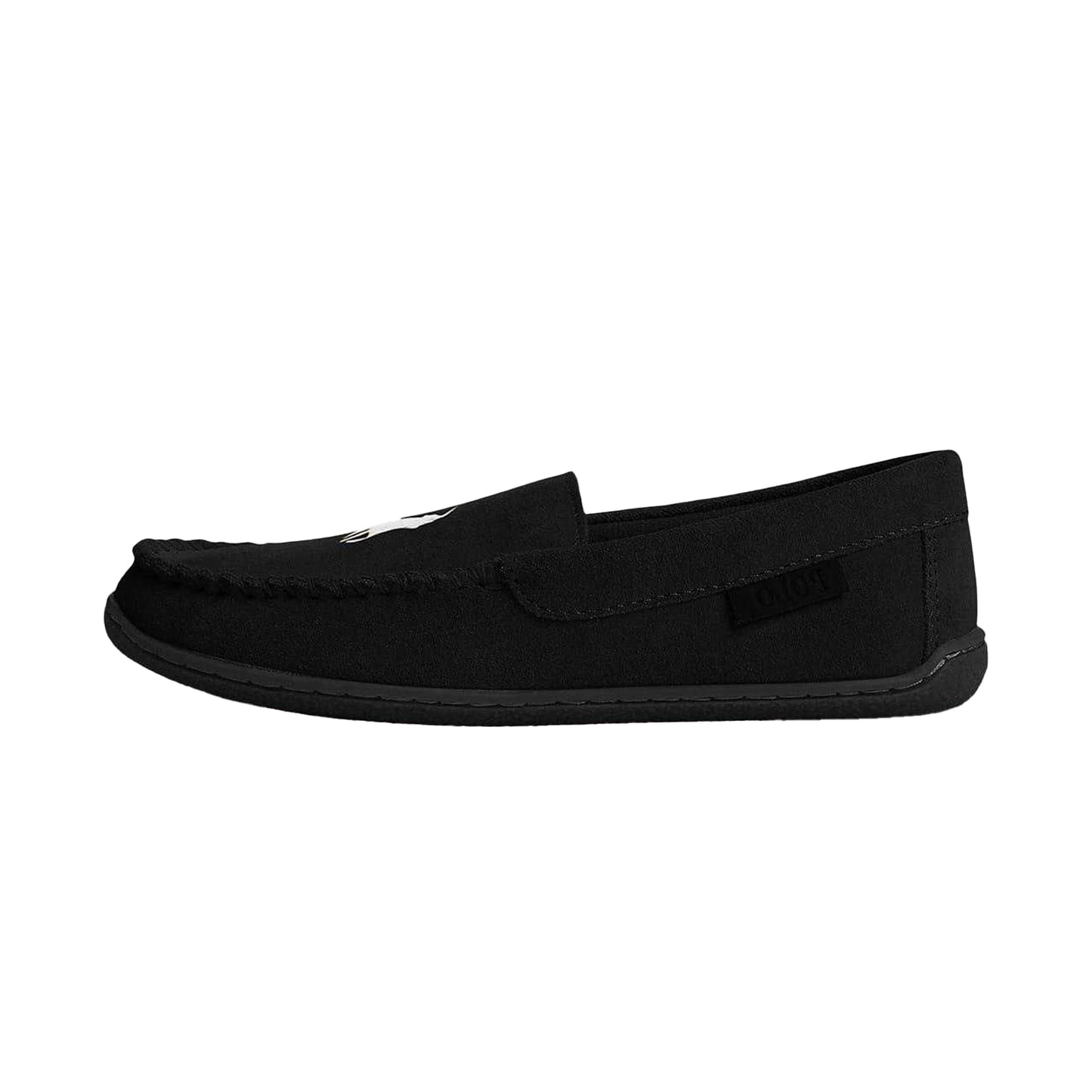 Suede - Side - Ralph Lauren Mens Suede Moccasin Slippers