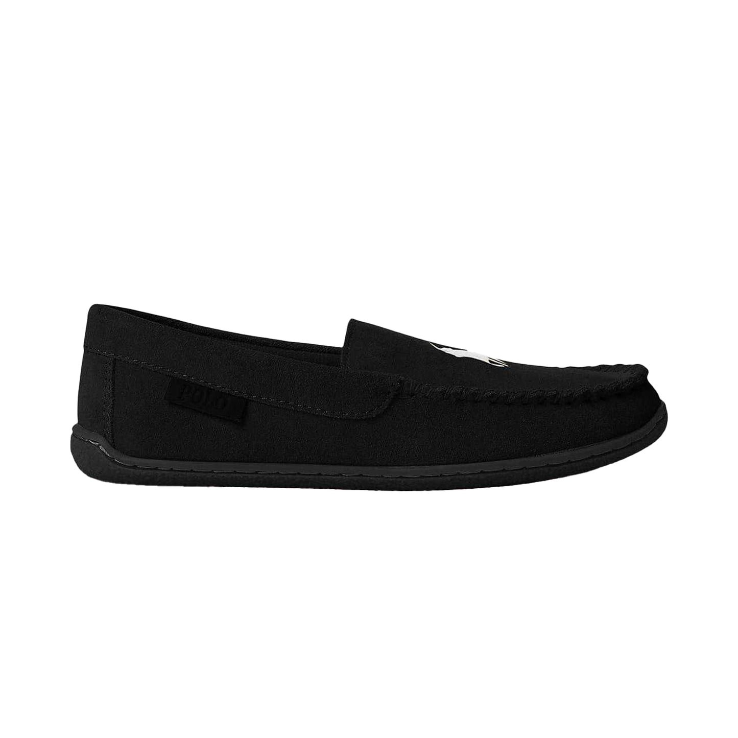 Suede - Front - Ralph Lauren Mens Suede Moccasin Slippers