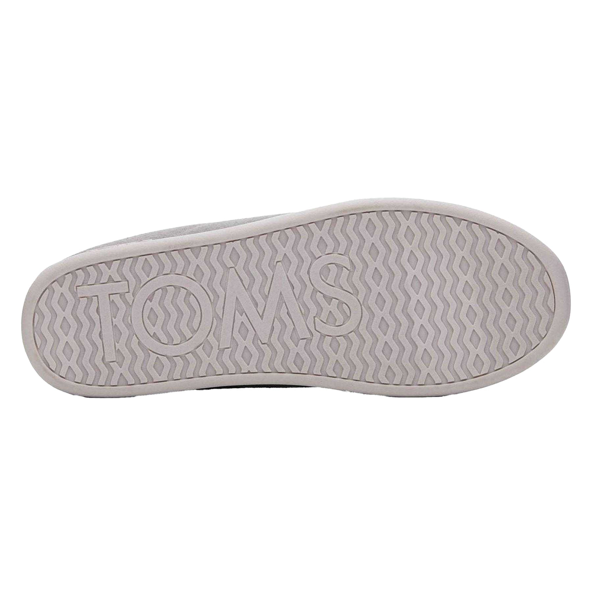 Grey - Side - Toms Womens-Ladies Quilted Flat Slippers
