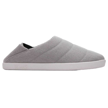 Grey - Pack Shot - Toms Womens-Ladies Quilted Flat Slippers