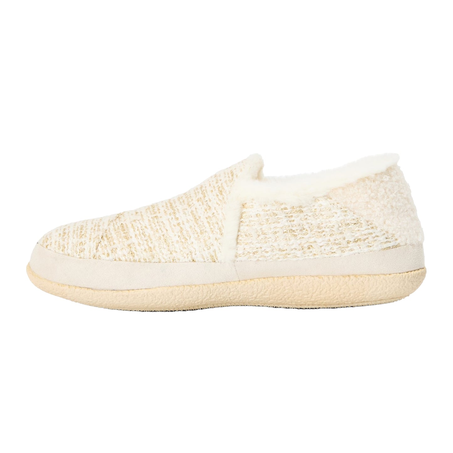 White - Back - Toms Womens-Ladies Tweed Casual Slippers