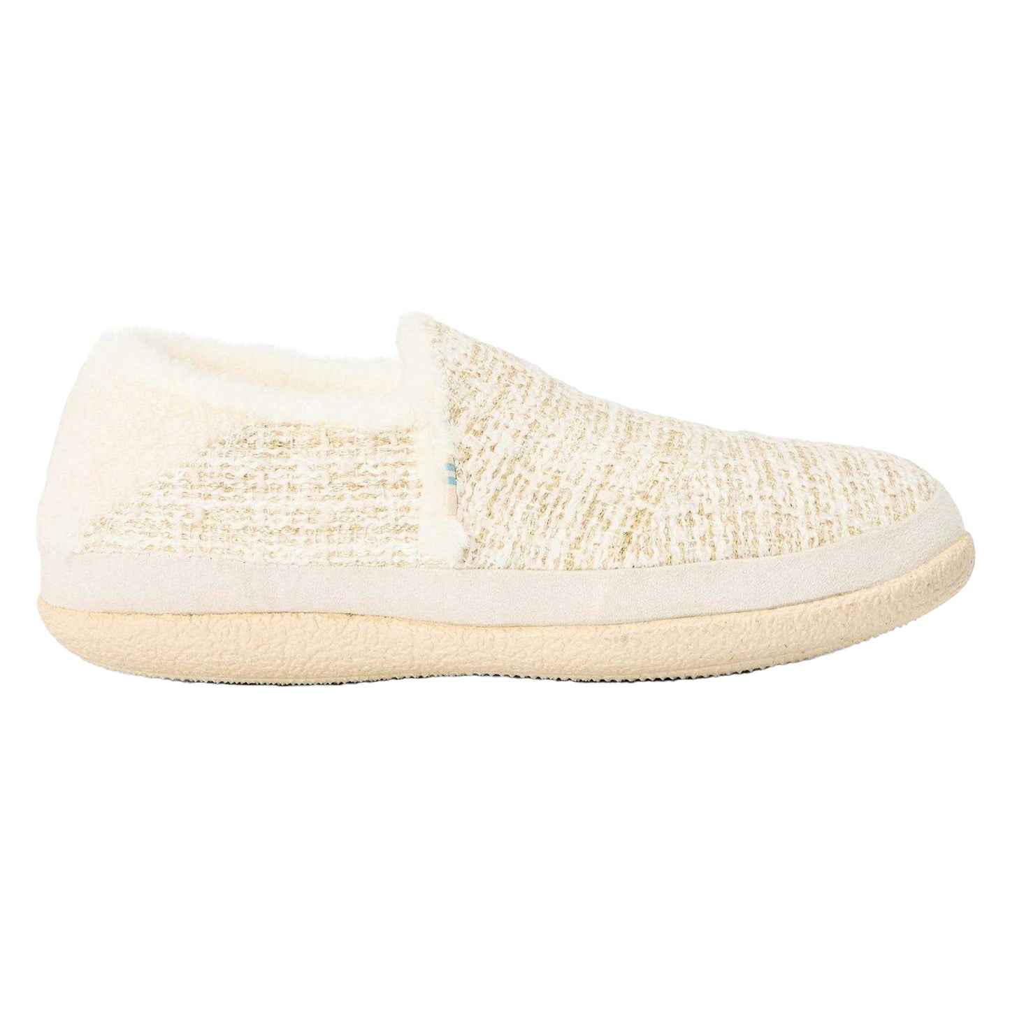 White - Front - Toms Womens-Ladies Tweed Casual Slippers