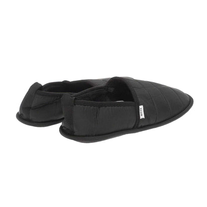 Black - Back - Nicce Mens Daniel Quilted Slippers