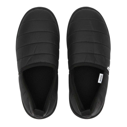 Black - Side - Nicce Mens Daniel Quilted Slippers