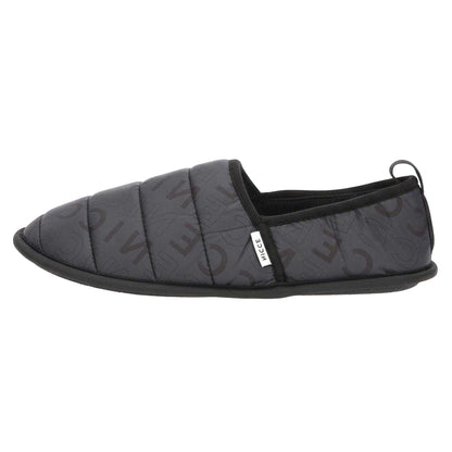 Charcoal - Side - Nicce Mens Quilted Mule Slippers