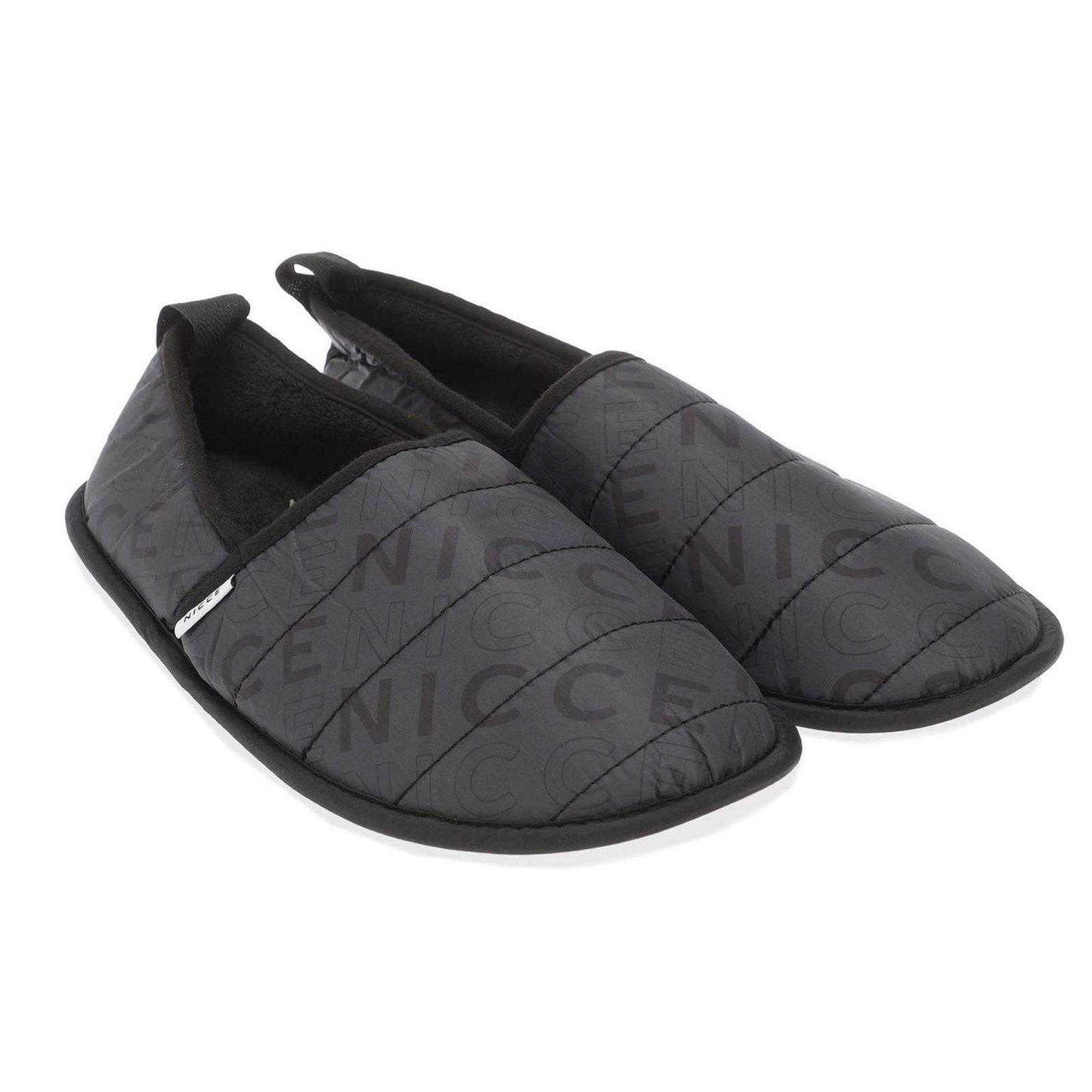 Charcoal - Lifestyle - Nicce Mens Quilted Mule Slippers