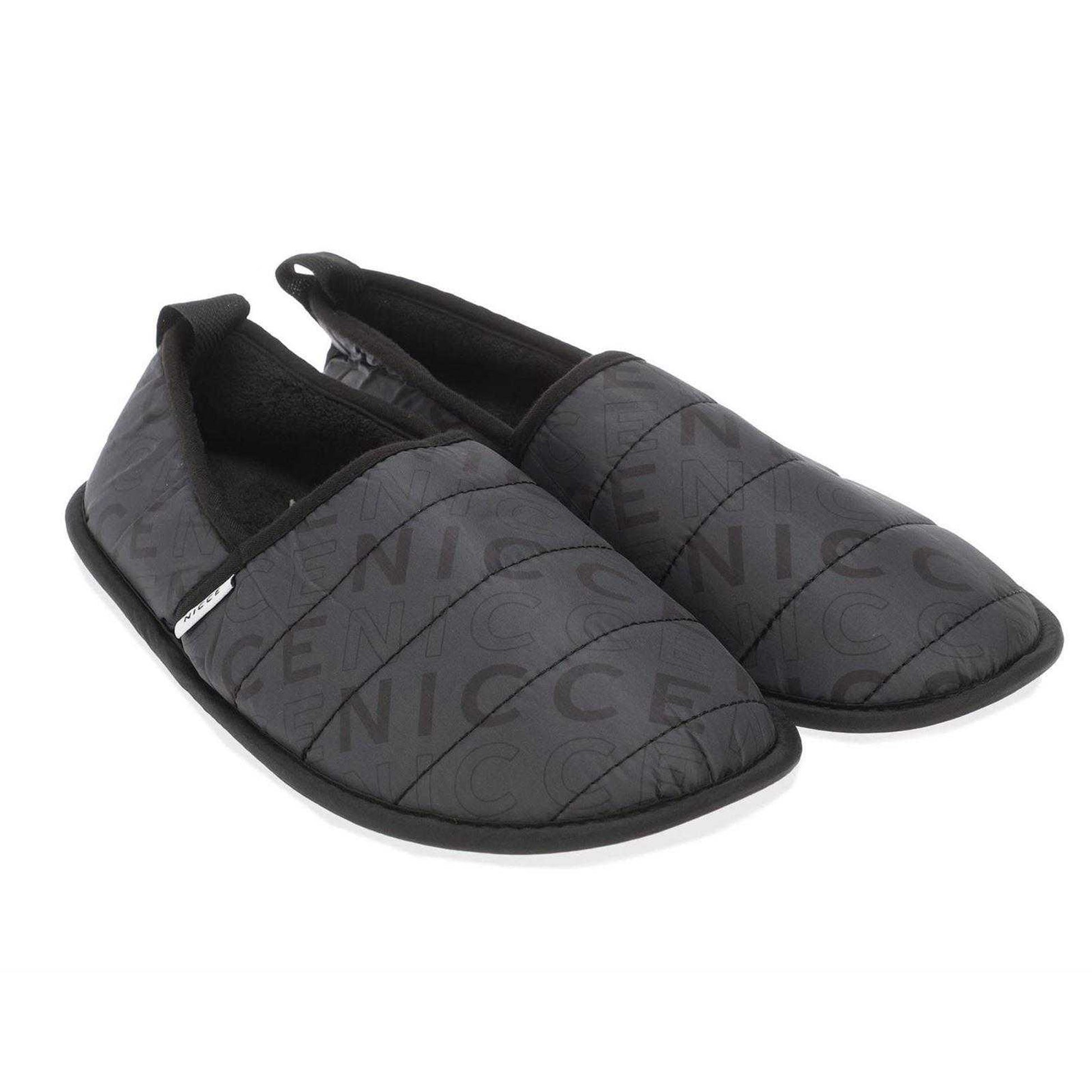 Charcoal - Lifestyle - Nicce Mens Quilted Mule Slippers