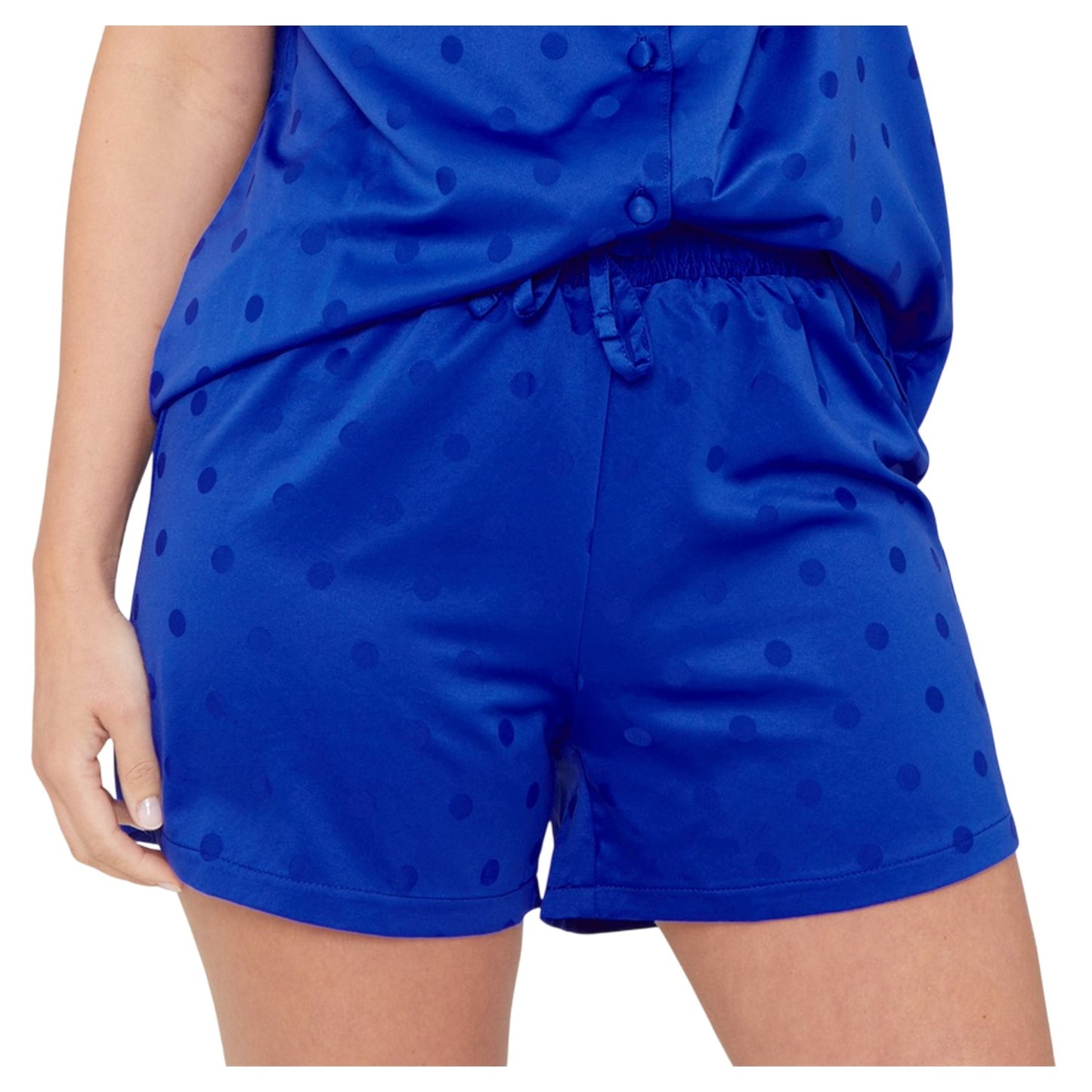 Cobalt - Lifestyle - Be You Womens-Ladies Satin Spotted Pyjama Shorts