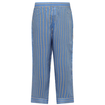Blue - Back - Hugo Womens-Ladies Kleo Lyocell Striped Pyjama Bottoms