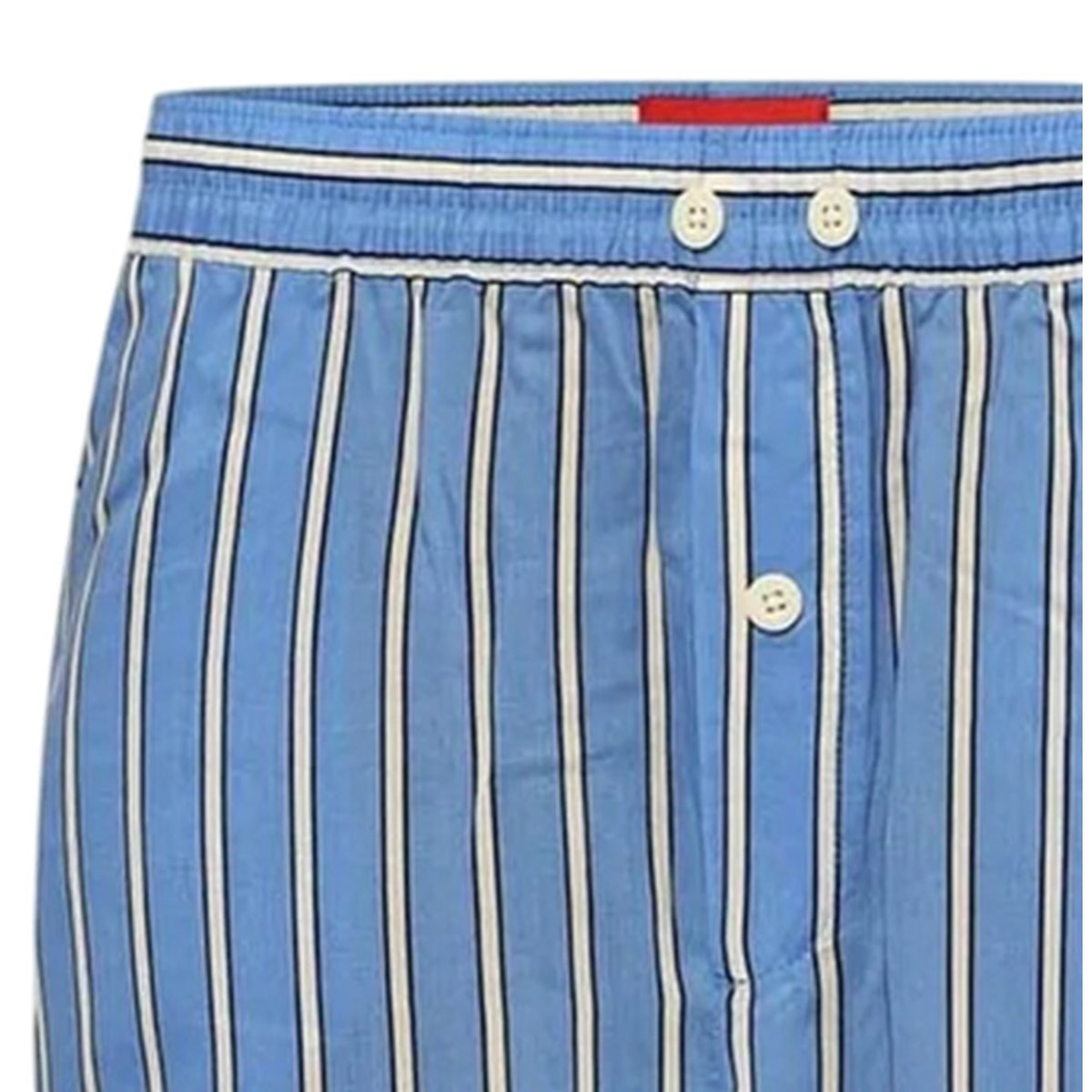 Blue - Side - Hugo Womens-Ladies Kleo Lyocell Striped Pyjama Bottoms