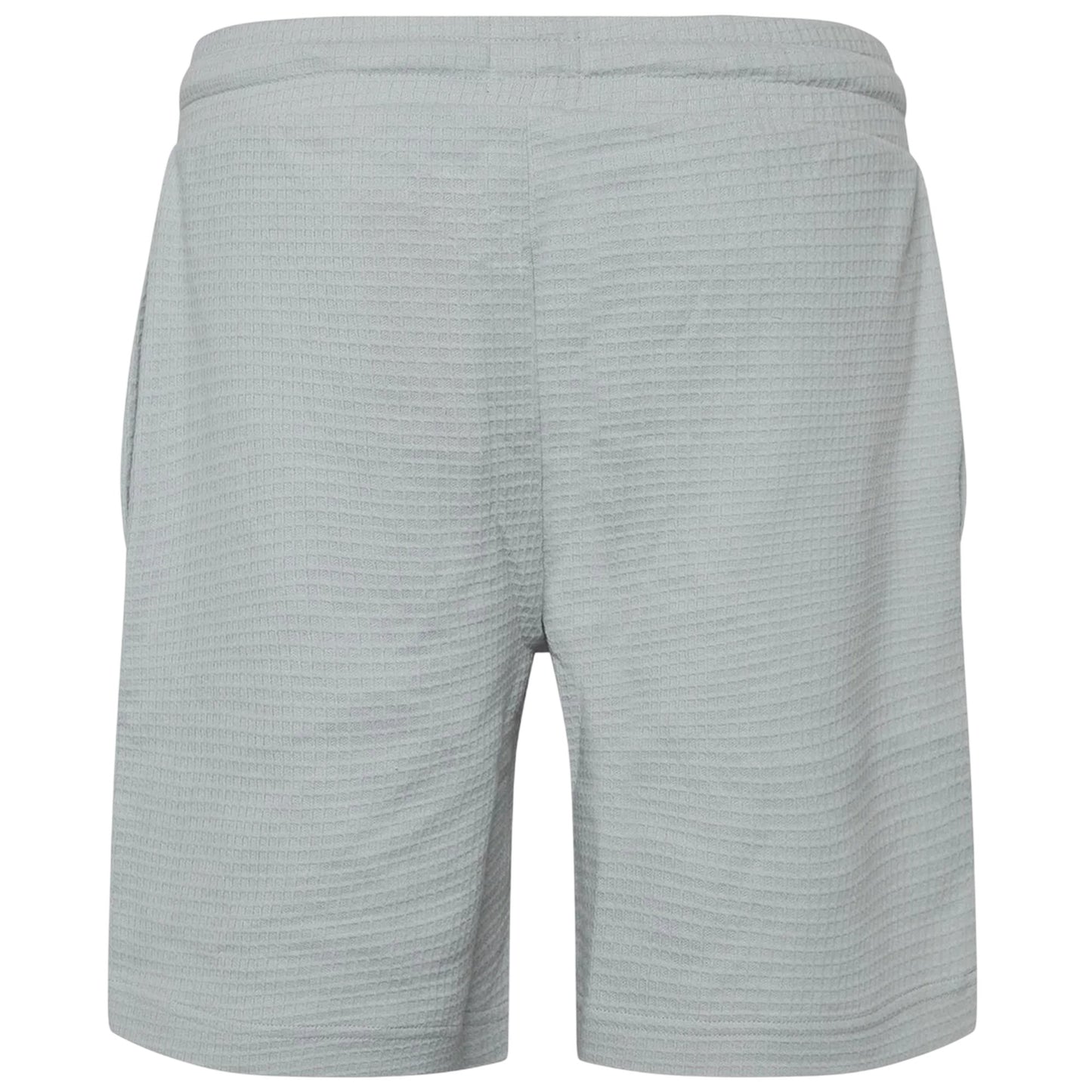 Grey - Back - Hugo Mens Waffle Structured Pyjama Shorts