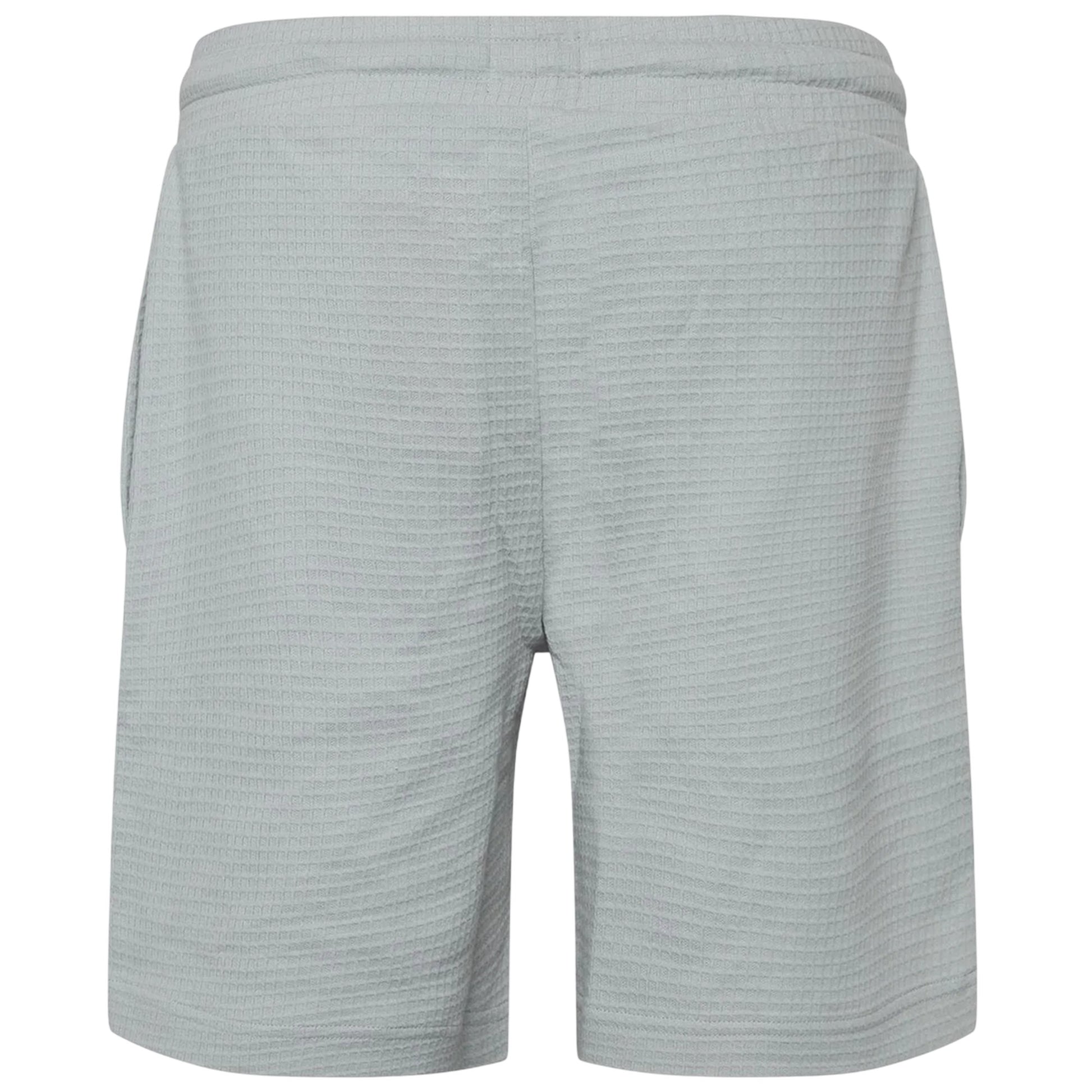 Grey - Back - Hugo Mens Waffle Structured Pyjama Shorts
