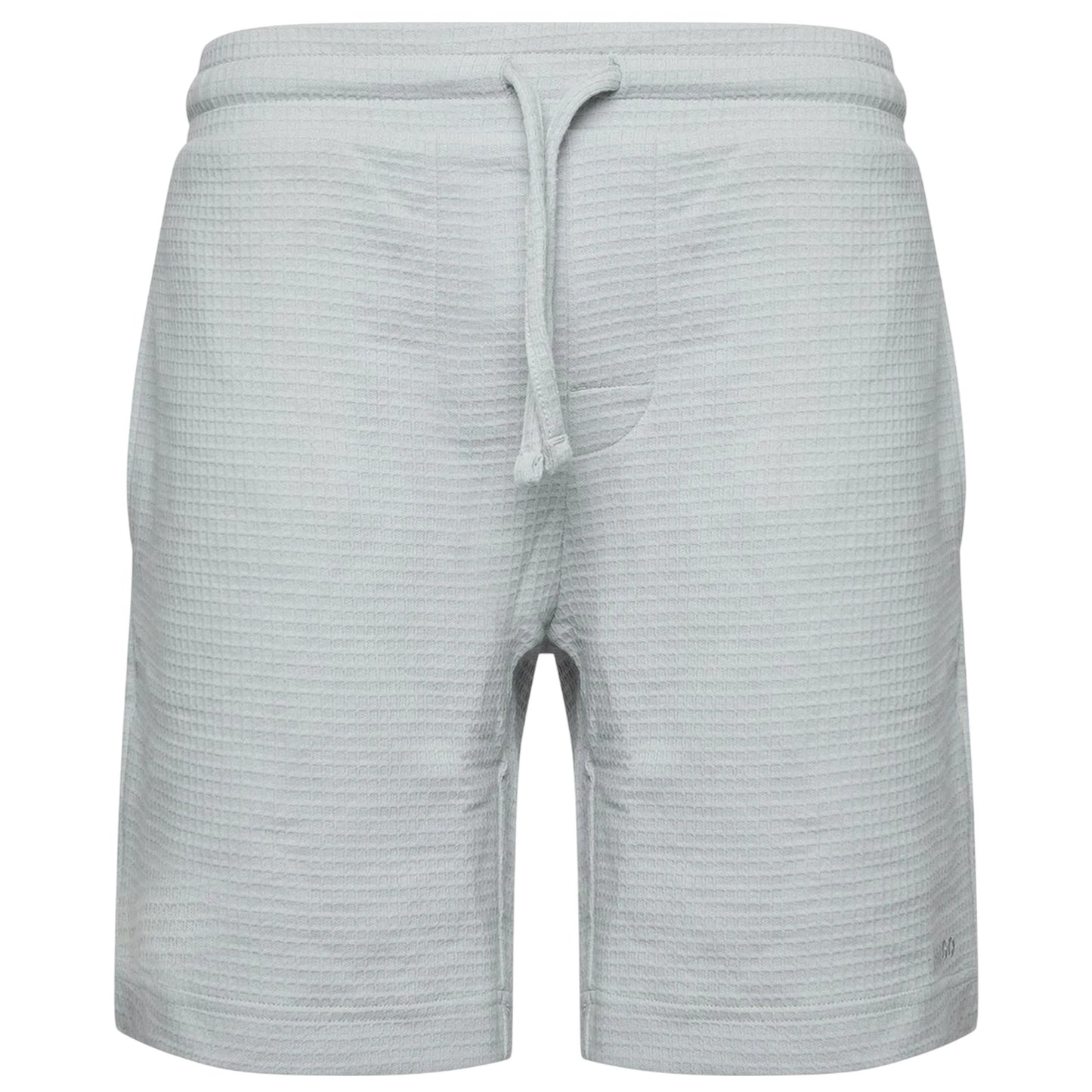 Grey - Front - Hugo Mens Waffle Structured Pyjama Shorts