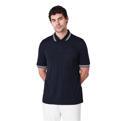 Navy - Side - Ted Baker Mens Tipped Regular Polo Shirt