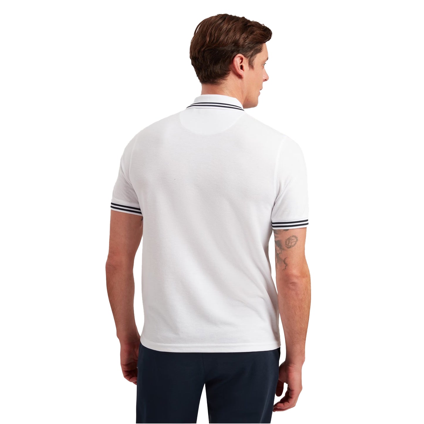 White - Lifestyle - Ted Baker Mens Tipped Regular Polo Shirt