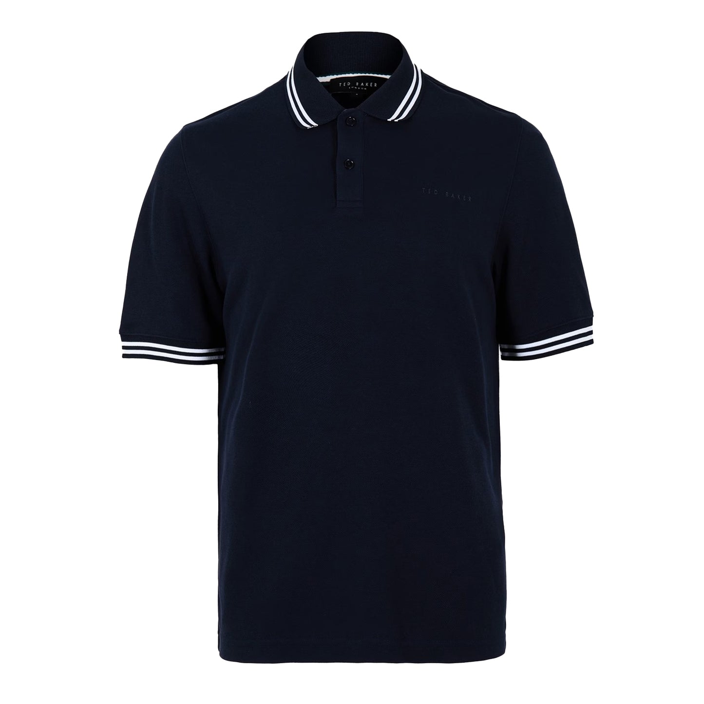 Navy - Front - Ted Baker Mens Tipped Regular Polo Shirt