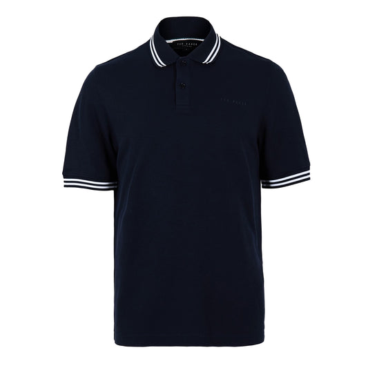 Navy - Front - Ted Baker Mens Tipped Regular Polo Shirt
