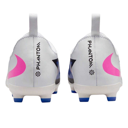 Blue-White-Pink - Back - Nike Childrens-Kids Academy Training Firm Ground Football Boots