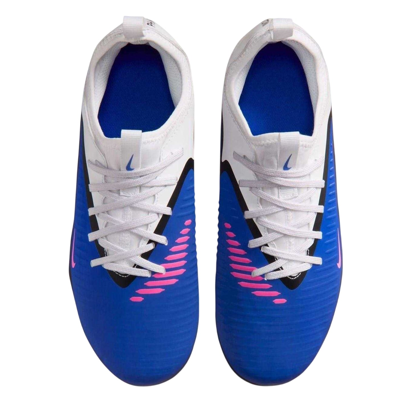 Blue-White-Pink - Side - Nike Childrens-Kids Academy Training Firm Ground Football Boots