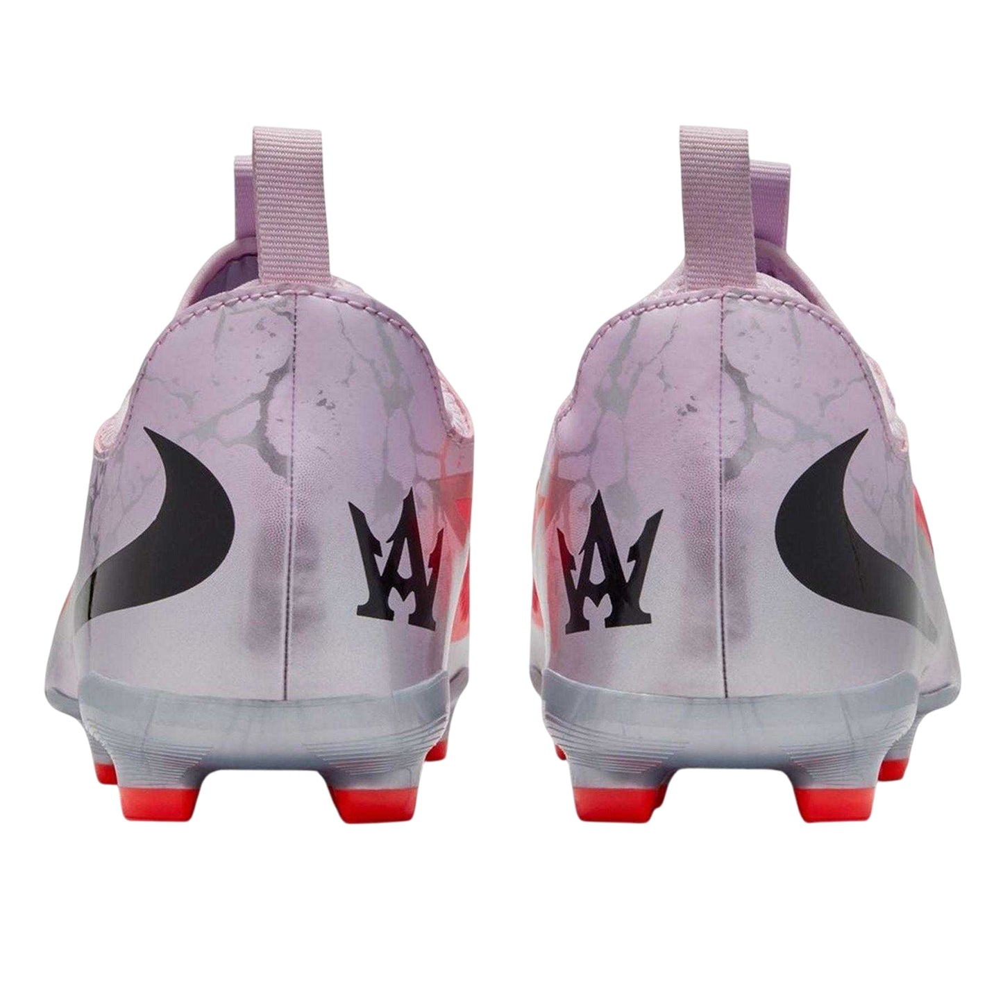 Crimson Red-Black - Back - Nike Childrens-Kids Academy Training Firm Ground Football Boots