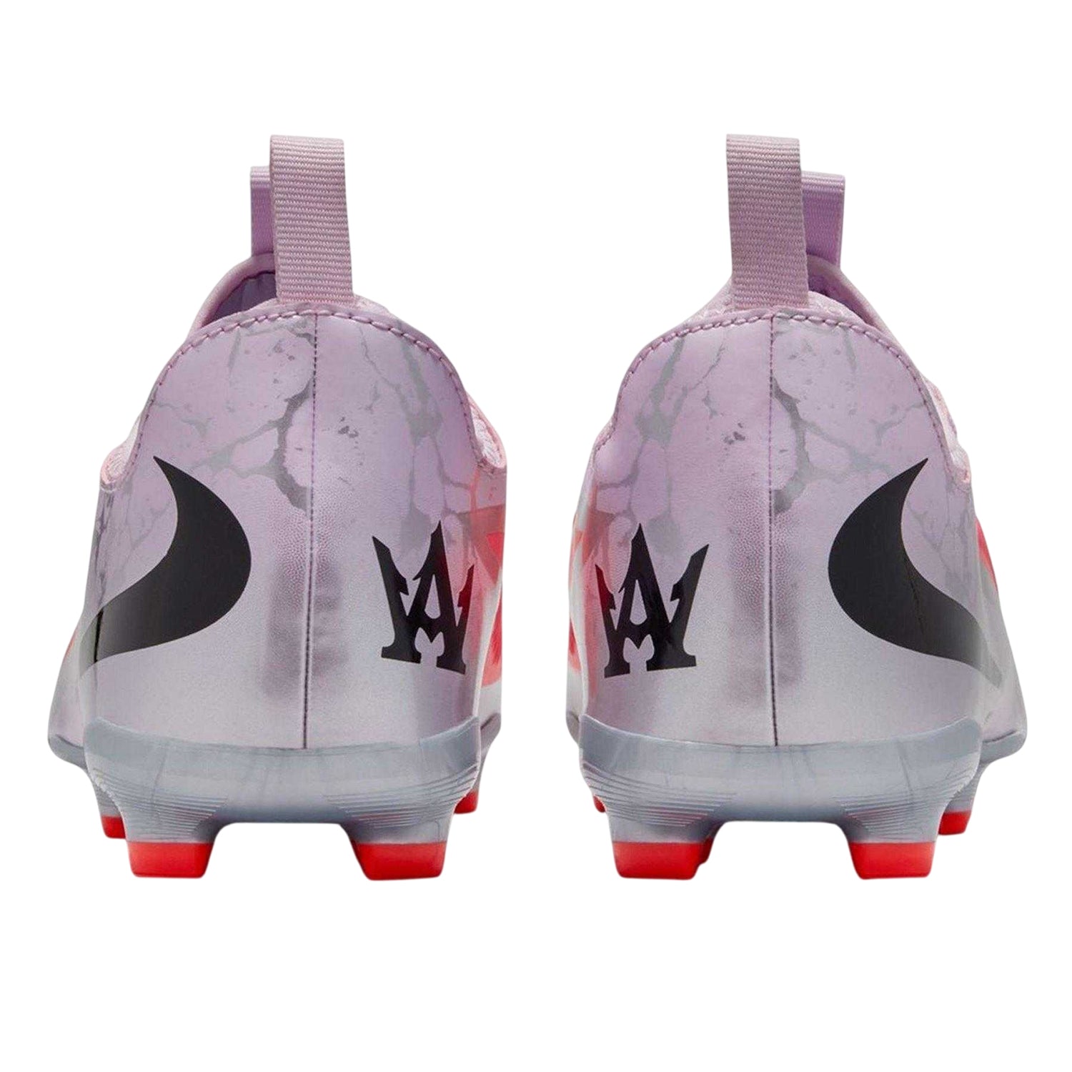 Crimson Red-Black - Back - Nike Childrens-Kids Academy Training Firm Ground Football Boots