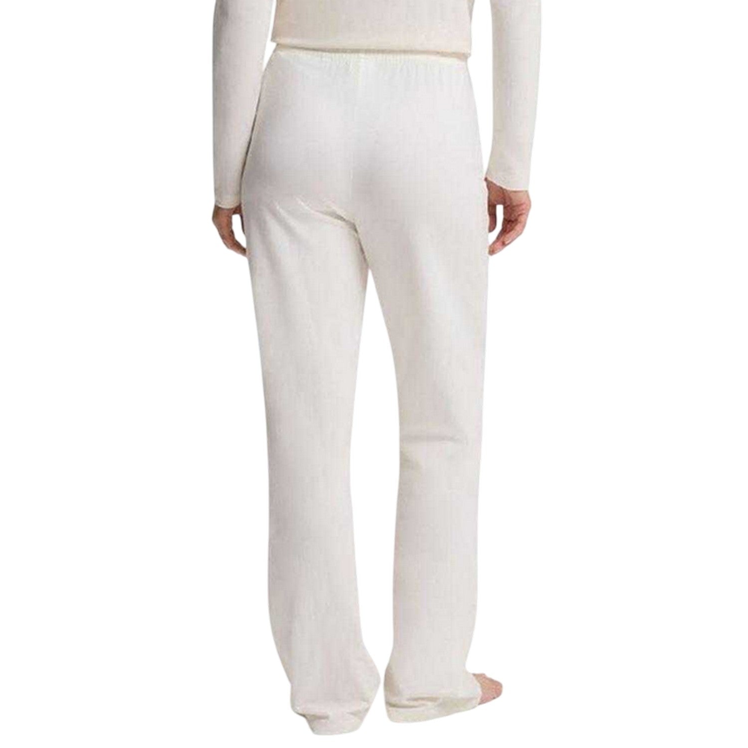 White - Back - Boss Womens-Ladies Cotton Logo Pyjama Bottoms