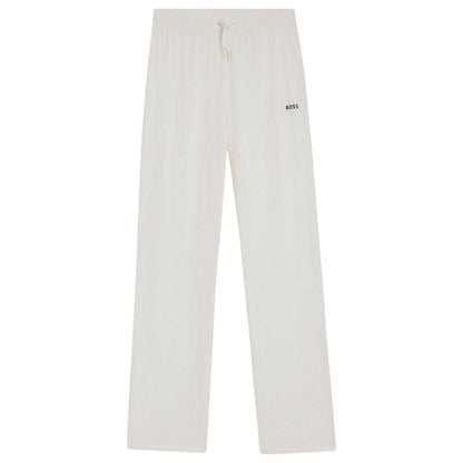 White - Front - Boss Womens-Ladies Cotton Logo Pyjama Bottoms