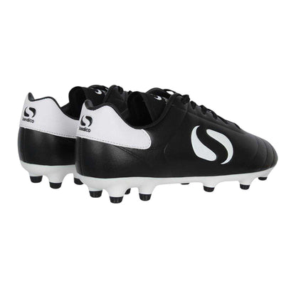 Black-White - Back - Sondico Childrens-Kids Strike Firm Ground Football Boots