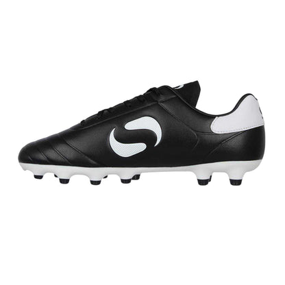 Black-White - Side - Sondico Childrens-Kids Strike Firm Ground Football Boots