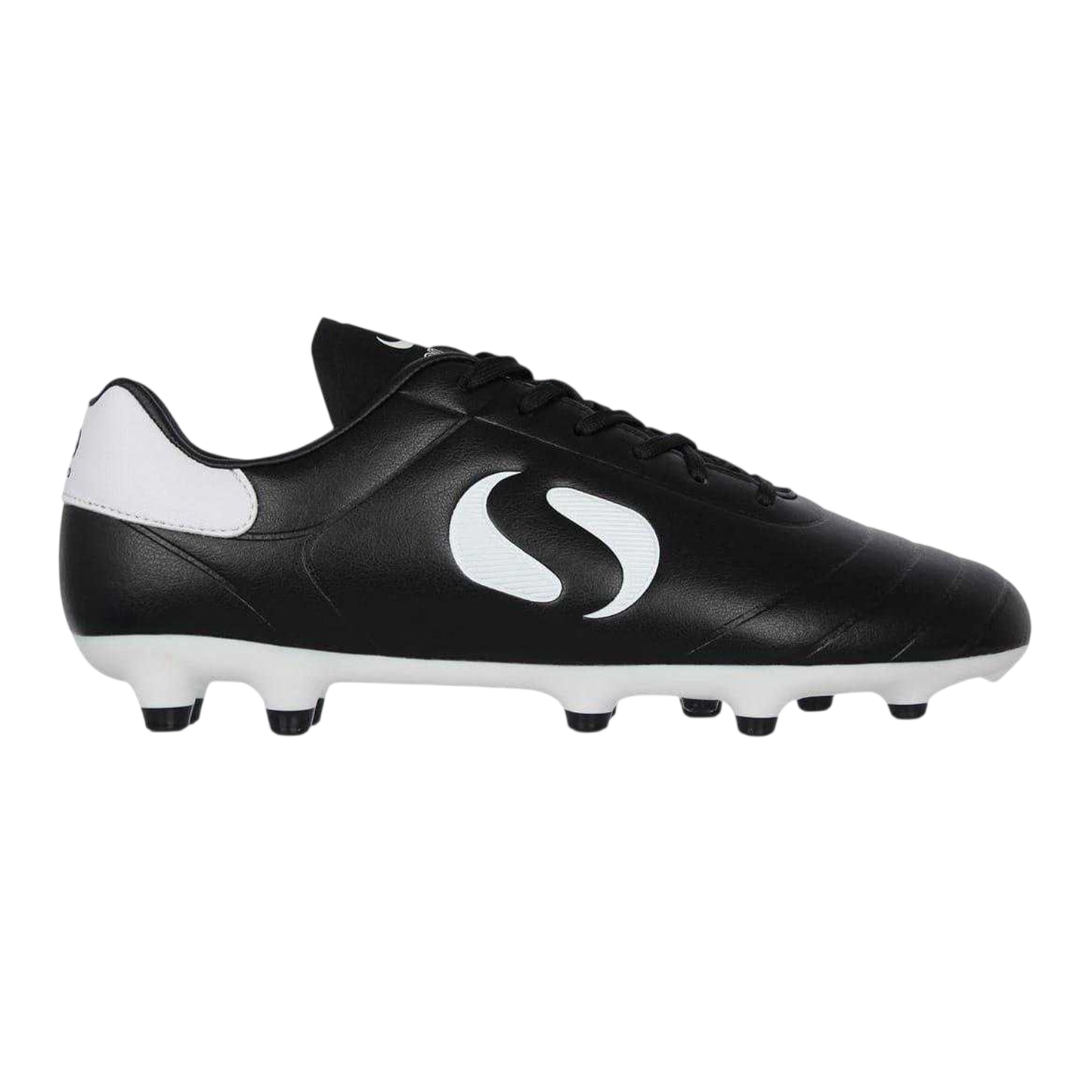 Black-White - Front - Sondico Childrens-Kids Strike Firm Ground Football Boots