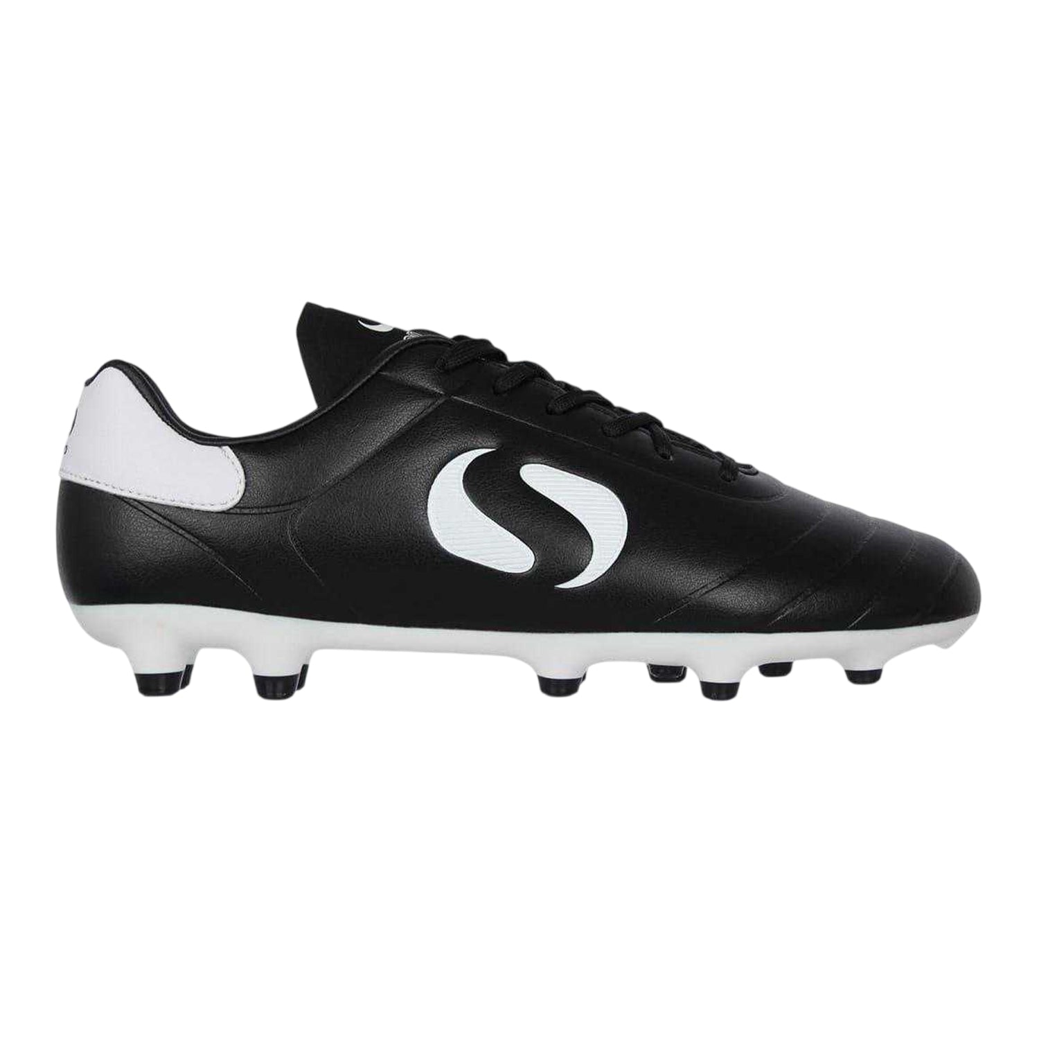 Black-White - Front - Sondico Childrens-Kids Strike Firm Ground Football Boots