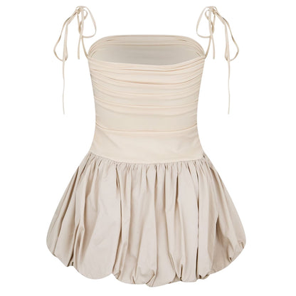Milk - Back - AmyLynn Womens-Ladies Ultra Peplum Square Neck Mini Dress
