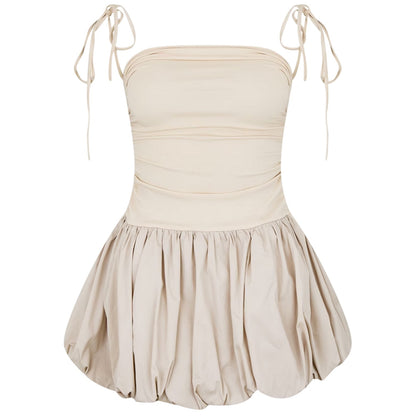 Milk - Front - AmyLynn Womens-Ladies Ultra Peplum Square Neck Mini Dress