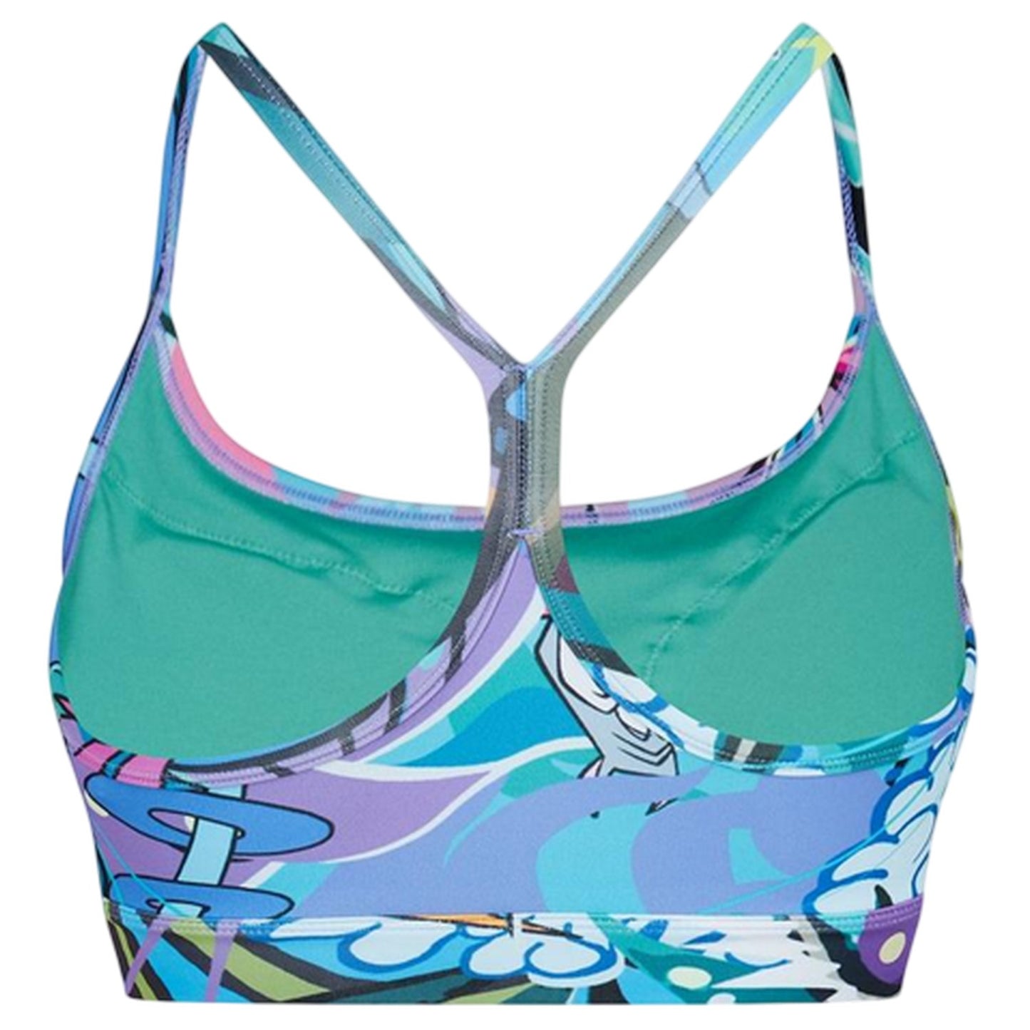 Blue-Purple - Back - Reebok Womens-Ladies Abstract Sports Bra