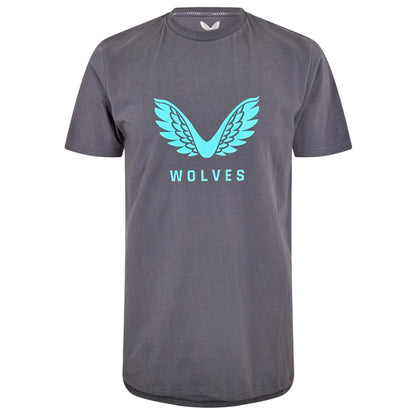 Ebony - Front - Castore Mens Wolves T-Shirt